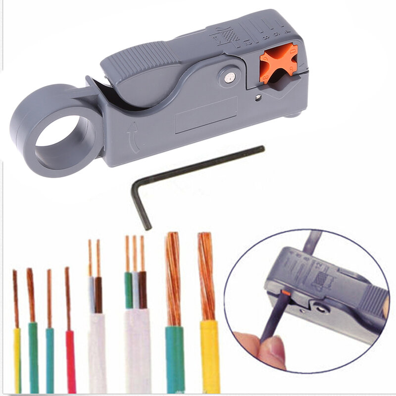 Alicates de pelado automático multifuncional, herramientas de pelado de cables, herramienta de prensado con llave hexagonal