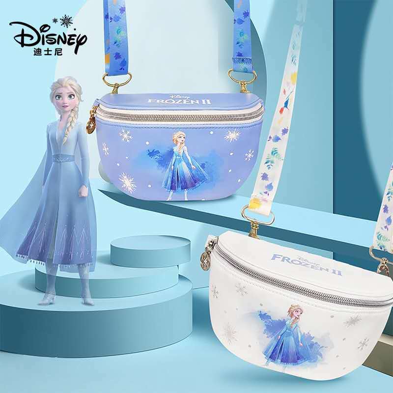Disney Frozen Dada untuk Anak Perempuan Bahu Multifungsi PU Messenger Cross Tubuh Mini Kecil Tas Tote Diagonal Tas Hadiah