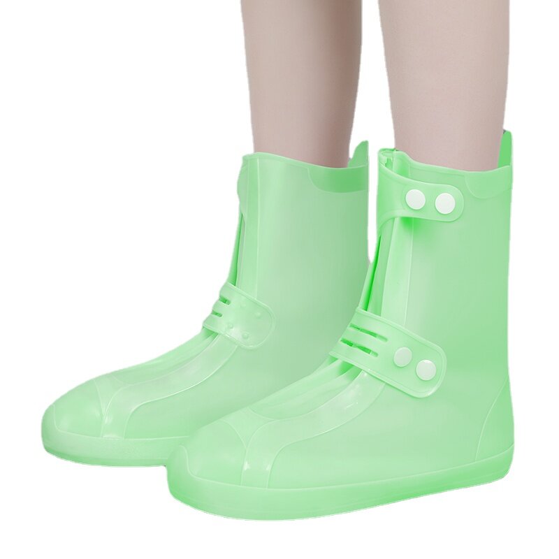 แฟชั่น Pvc รองเท้าฝนโปร่งใส Rain สำหรับรองเท้ากันน้ำ Anti-Slip Couvre Chaussure Pluie Rain Boots LL50YX