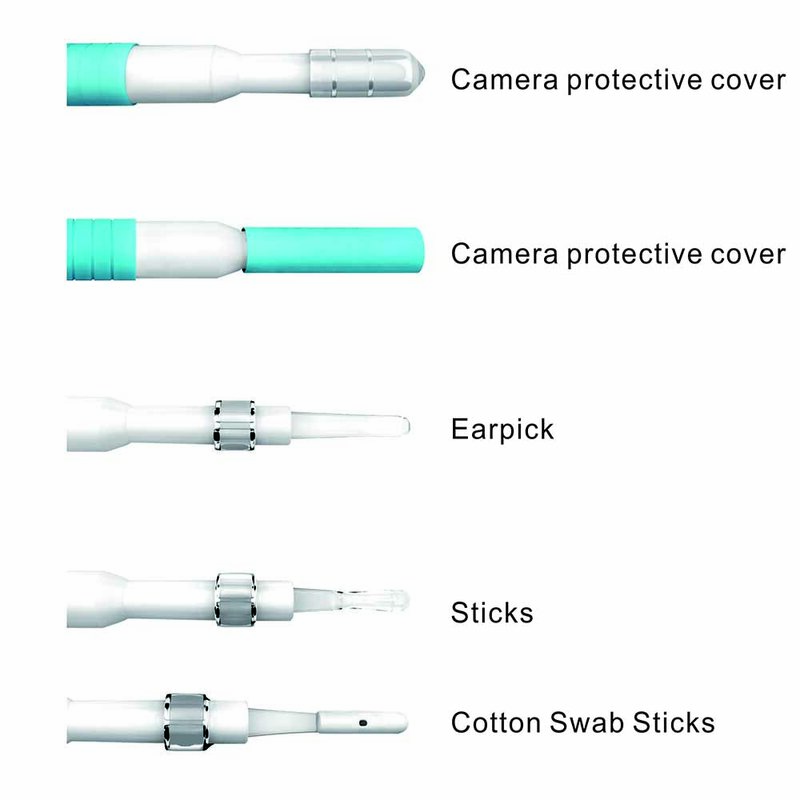Extractor de cerumen I98 1.3MP, limpiador de orejas HD, otoscopio, boroscopio, 3 en 1, limpieza de orejas, USB, lente de 5,5mm