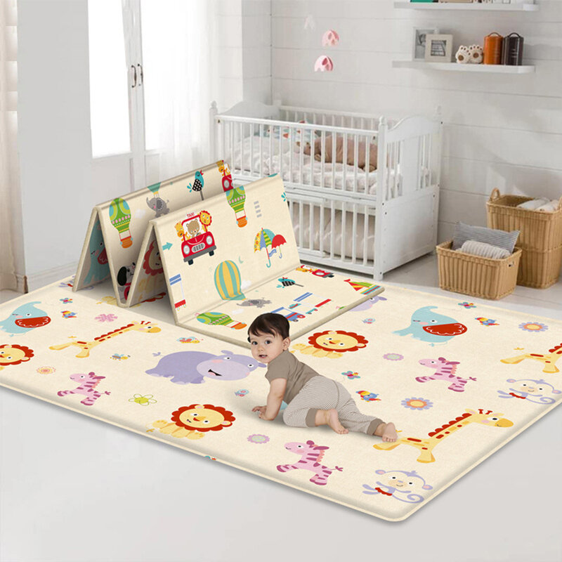 어린이용 접이식 대형 카펫 퍼즐 아기 게임 매트, 부드러운 폼, 크롤링 매트, 180cm