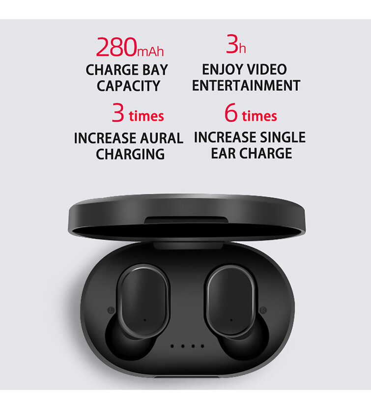 A6S TWS Noise Cancelling Headsets Wireless Bluetooth Kopfhörer Headset mit Mikrofon Stereo-freisprecheinrichtung Kopfhörer smartphone Ohrhörer