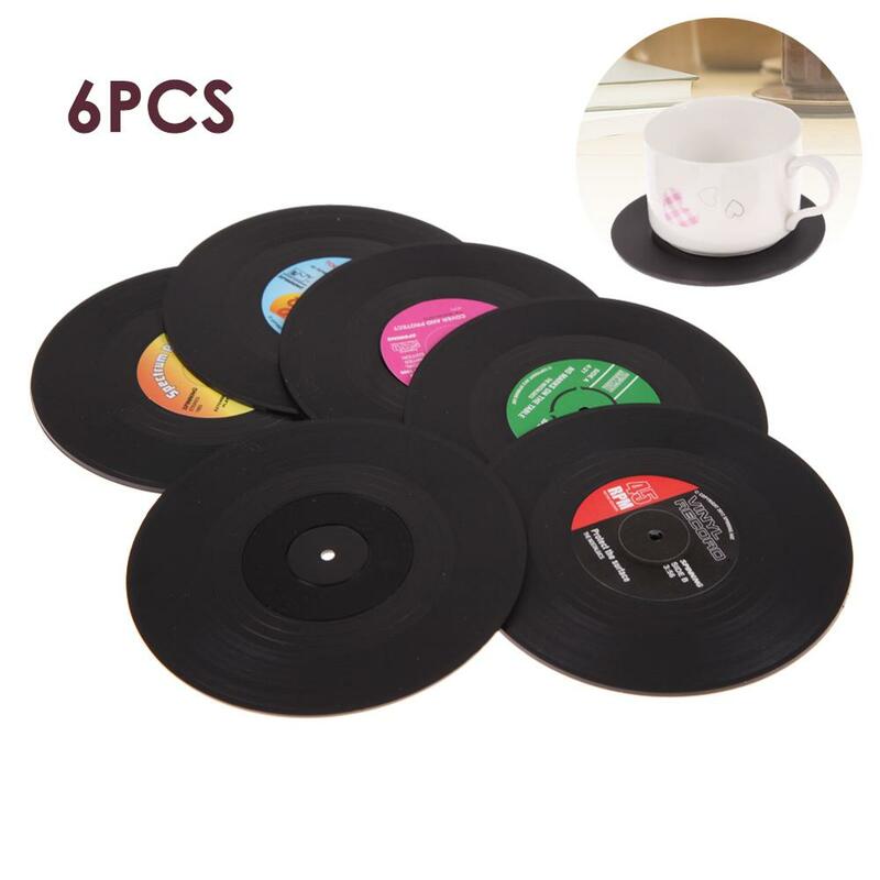 4/6 stücke Nützliche Vinyl Coaster Cup Getränke Halter Matte Geschirr Tischset Kaffee Tee Tasse Pad Matte Küche Zubehör