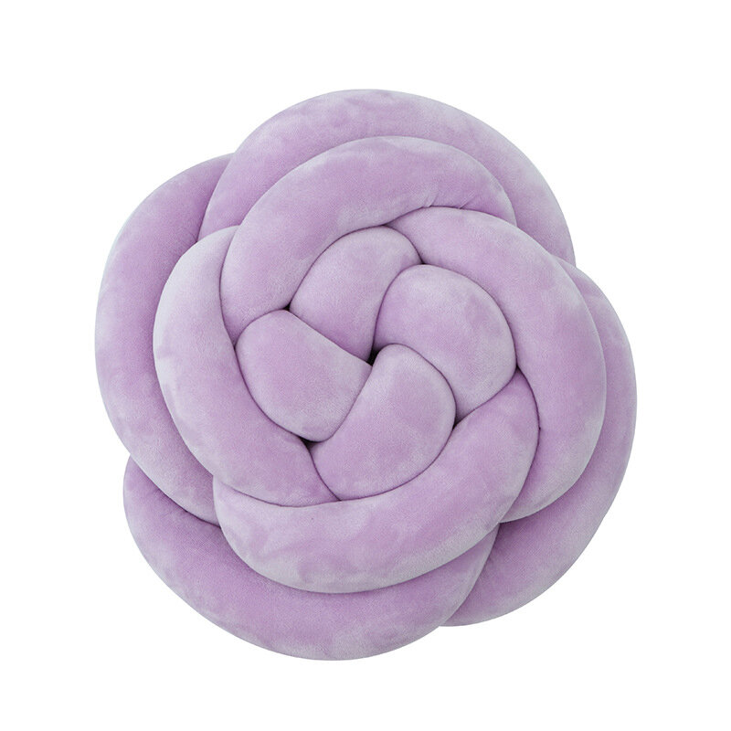 Almofada de cama macia feita à mão, almofada de bola estilo flor de rosa, travesseiro de pelúcia, decoração de casa, presente de bola