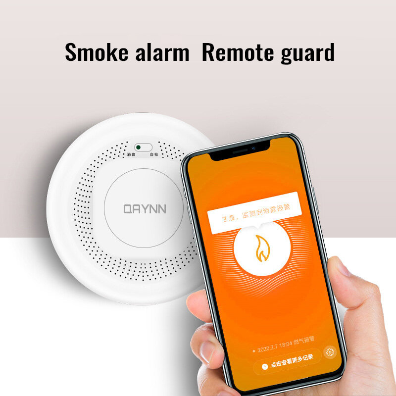 ZigBee-alarma de humo Tuya Smart Life, sistema de seguridad para el hogar con WiFi, Detector de humo, combinación de alarma contra incendios