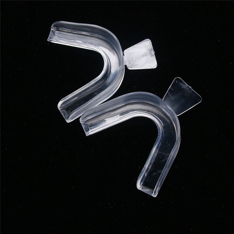 2 Pcs/Set Silicone Orthodontic Braces Thermoforming Mouthguard Teeth Whitening Trays For Teeth Clenching Grinding Dental Bite