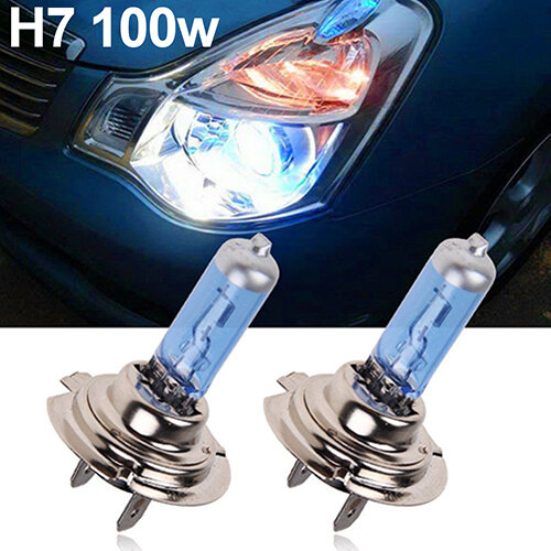 2 Buah Lampu Halogen Mobil Kecerahan Tinggi Lampu Xenon Hid 12V/55W Mobil H1 H3 H4 H7 Lampu Halogen Pencahayaan Aksesori Mobil