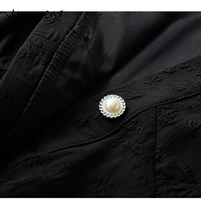 Yitimuceng camicetta nera donna camicie con bottoni fiocco Vintage scollo a v manica lunga dritto solido 2021 primavera moda coreana nuovi top