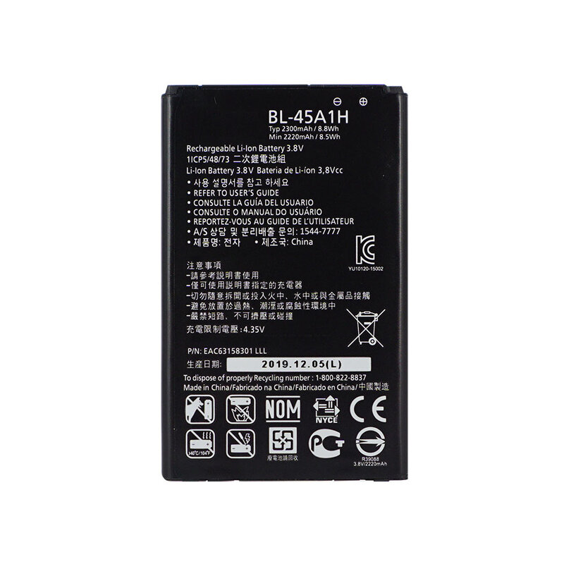 OHD Batteria Del Telefono Originale Per LG G3 G4 G5 V20 K10 LTE Batteria BL-53YH BL-51YF BL-42D1F BL-45A1H BL-44E1F Batterie