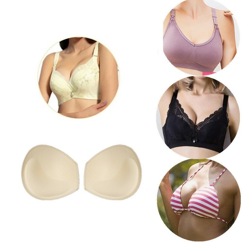 Women Swimsuit Pad Insert Breast Enhancer Body-fitted Design Push Up Bikini Padded Inserts Chest Invisible Padded Breast Lift