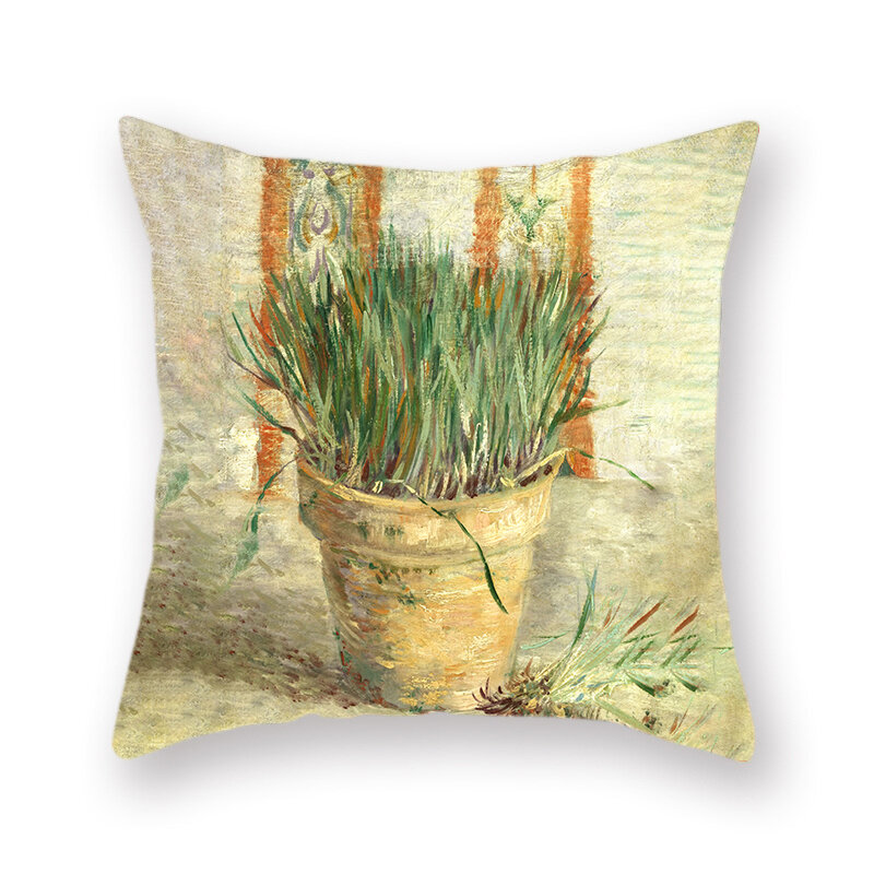 Наволочка для подушки с цветочным принтом и рисунком Ван Гога