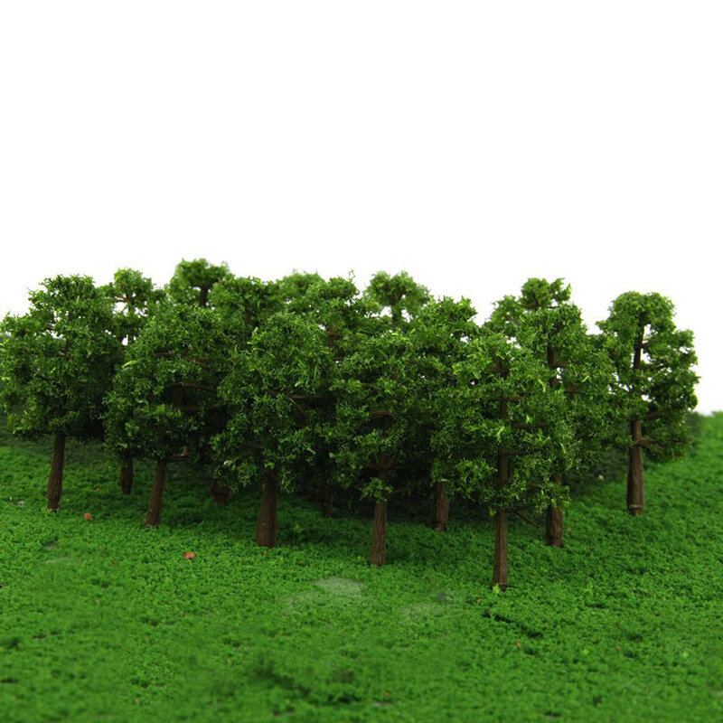 Modelo de jardín con árboles, suministros de decoración de plástico, 20 piezas, 8CM, Mini paisaje de calle