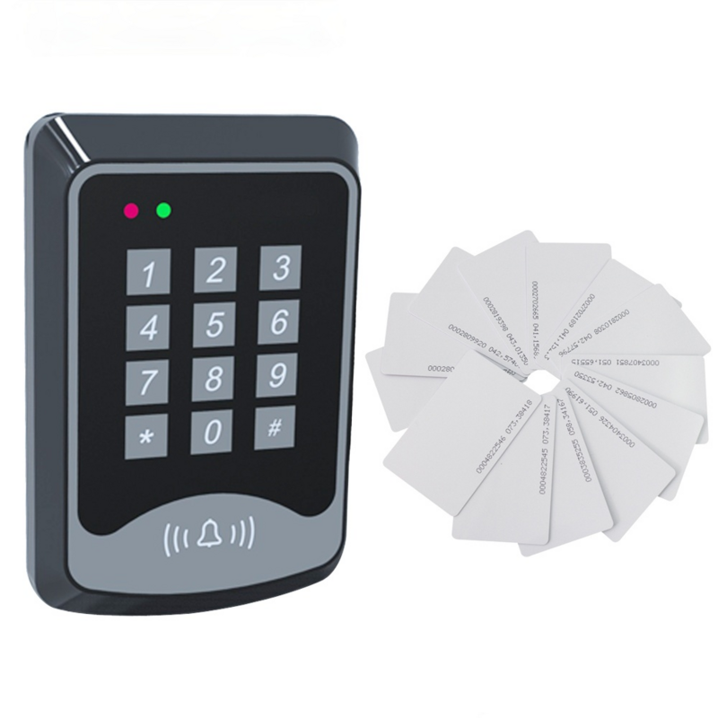 Sistema de Control de acceso con teclado RFID, 125Khz, lector de tarjetas RFID, sistema de bloqueo de puerta, 1000 teclas de usuario, 1000 usuarios