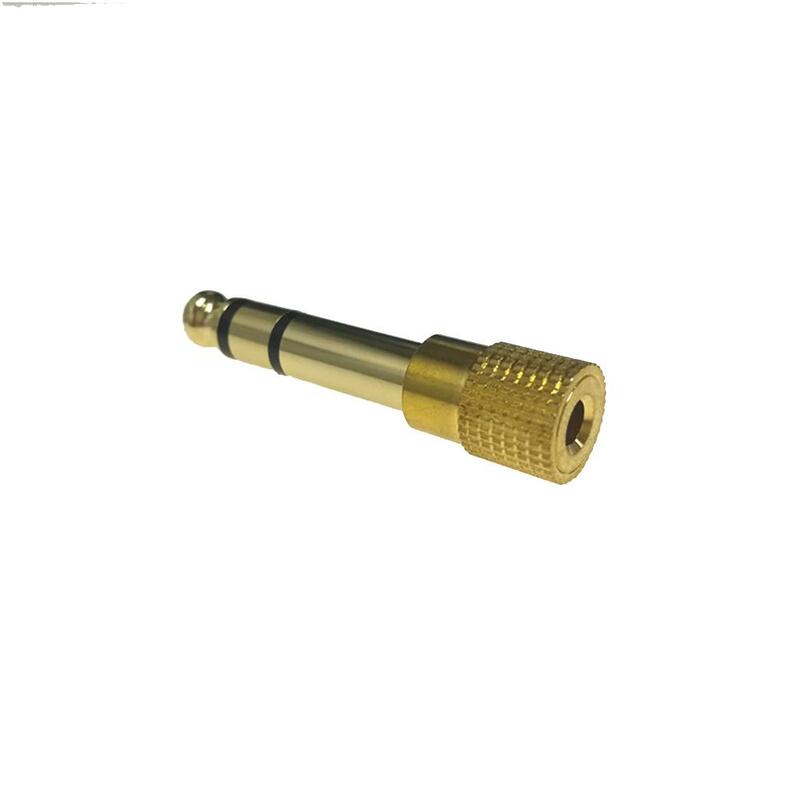 3 Pin TRS 6.5MM maschio 3.5MM femmina spina Audio cuffia microfono adattatore per registrazione chitarra 6.5 3.5 convertitore Aux cavo placcato in oro