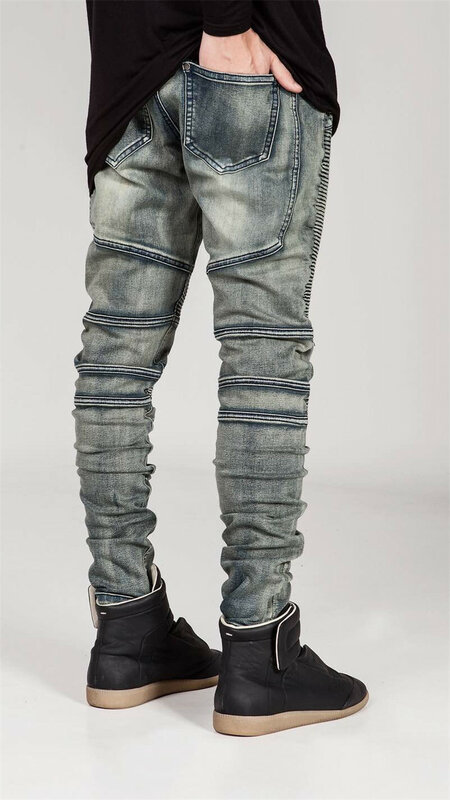 Jeans Mannen 2021 Skinny Heren Sexy Mode Stretch Denim Broek Lente Dunne Rechte Biker Jeans Lange Broek Mannelijke