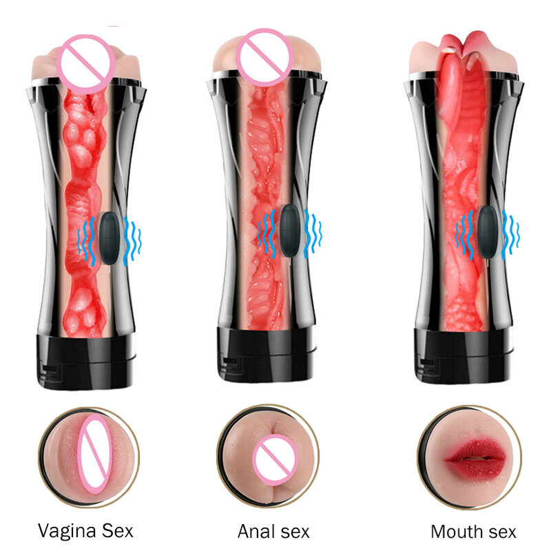 Vibrador sexo brinquedos para homens bolso buceta artificial vagina masturbação boca vaginal anal sexo máquina masturbador masculino sex shop