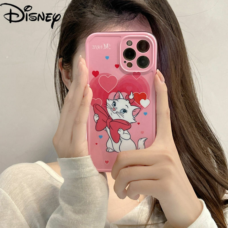 Disney Cartoon Mary Cat osobowość twórcza silikonowy futerał na telefon dla IPhone 7/8P/X/XR/XS/XSMAX/11/12PRO/12 etui na telefon