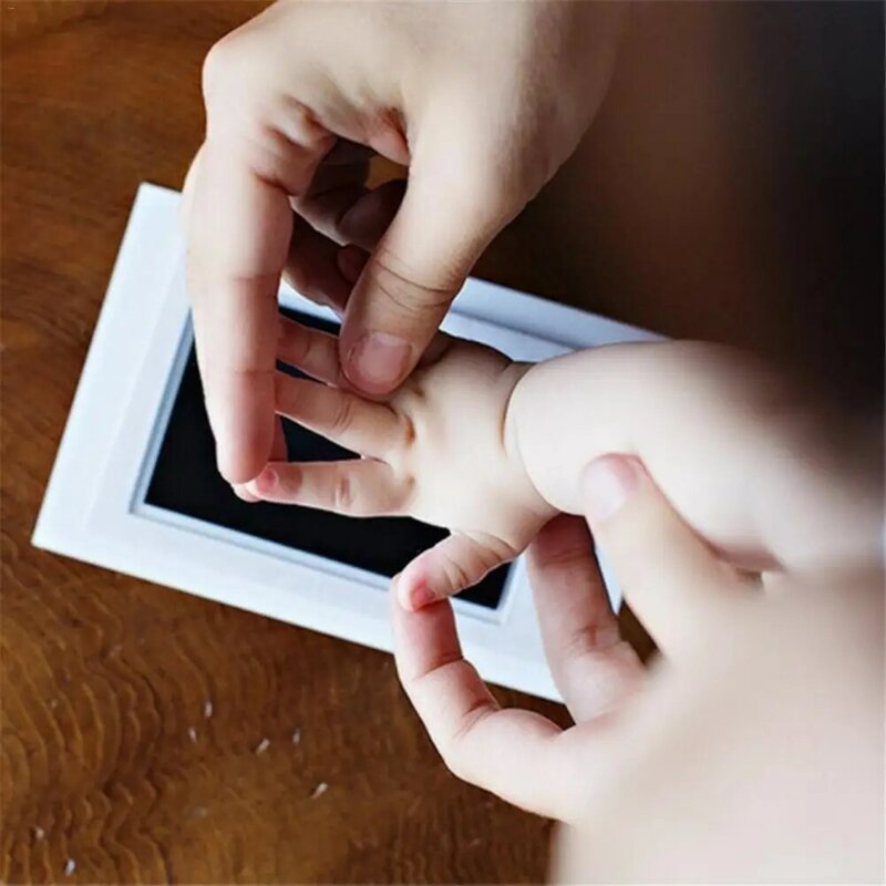 DIY Handprint Footprint odcisk Kit opieka nad dzieckiem nietoksyczna ramka na zdjęcia dziecięce upominki zabawki odlewania gliny druku noworodka odcisk atramentowy zabawki