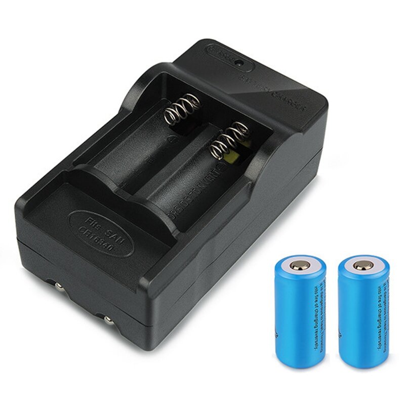 Gtf ICH-cargador de batería, accesorio Universal, ajustable, 16340, dos baterías, carga a 3,7 v 16340, Ion de litio