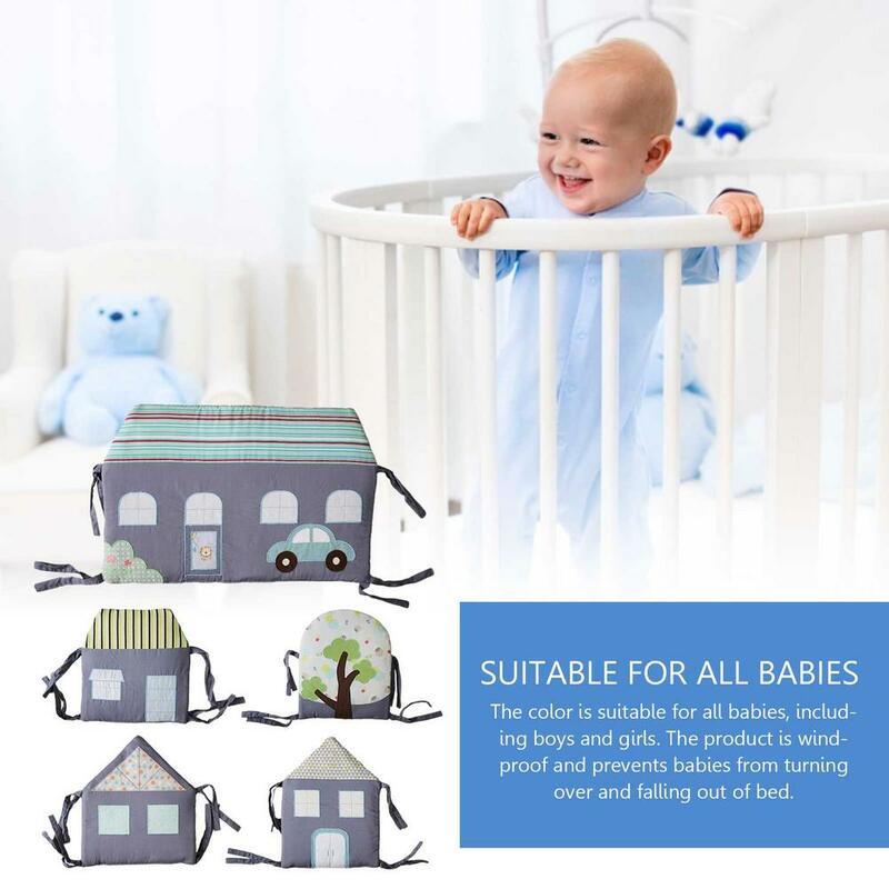 6PCS New Baby Crib Liner Cartoon Crib Fence Cute Cotton Baby Crib Bumper Bed Accessories Newborns Infant Care Bedding Decoration