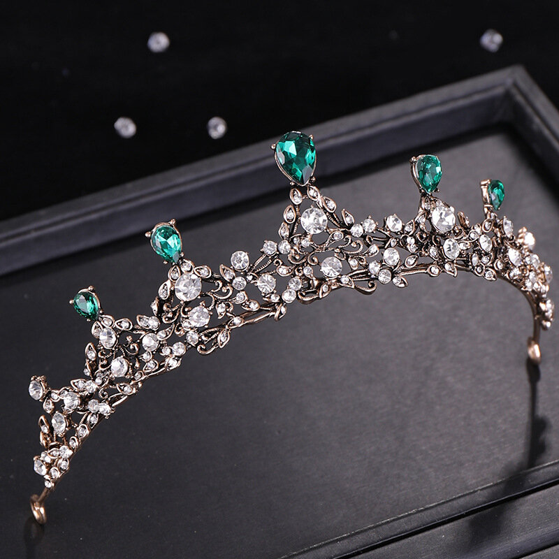 Diademas barrocas y coronas con diamantes de imitación brillantes para mujer, niña, novia, accesorios para el cabello, tocados, diadema de princesa
