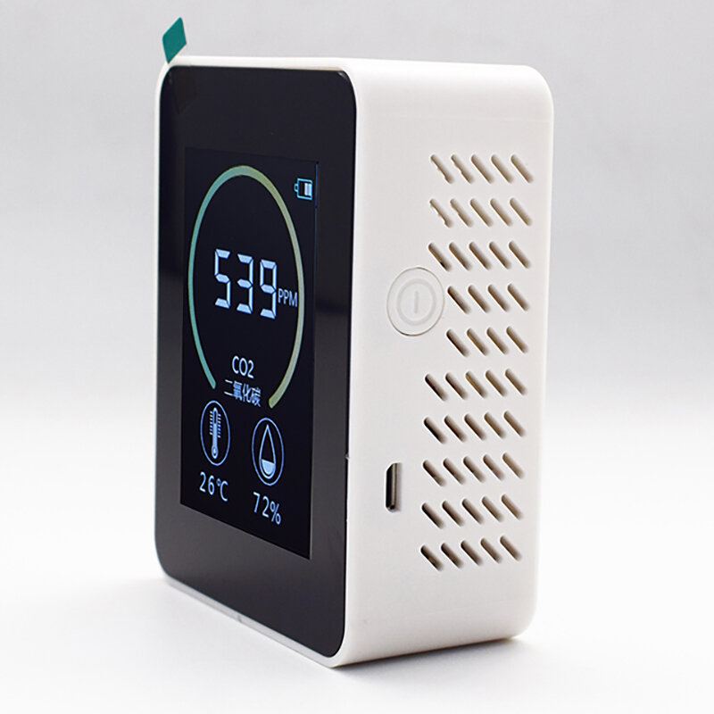Hot Ttkk Luchtkwaliteit Monitor Lcd Digitale Co2 Air Kwaliteit Meter Intelligente Luchtkwaliteit Sensor Tester Co2 Detector