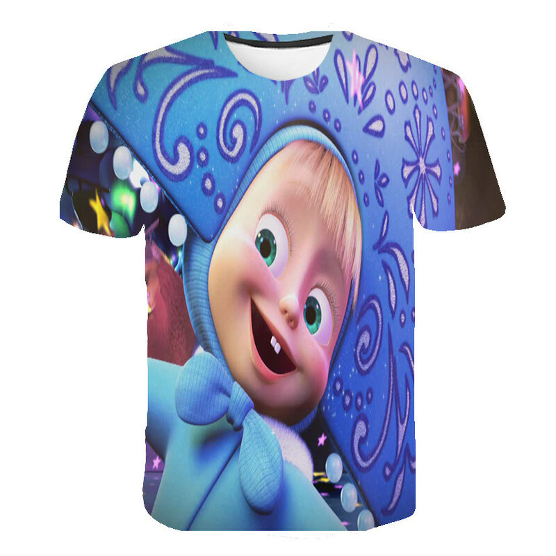 Летняя футболка с героями мультфильмов, детская одежда для девочек и мальчиков, футболка с милым рисунком, Детские Топы с коротким рукавом