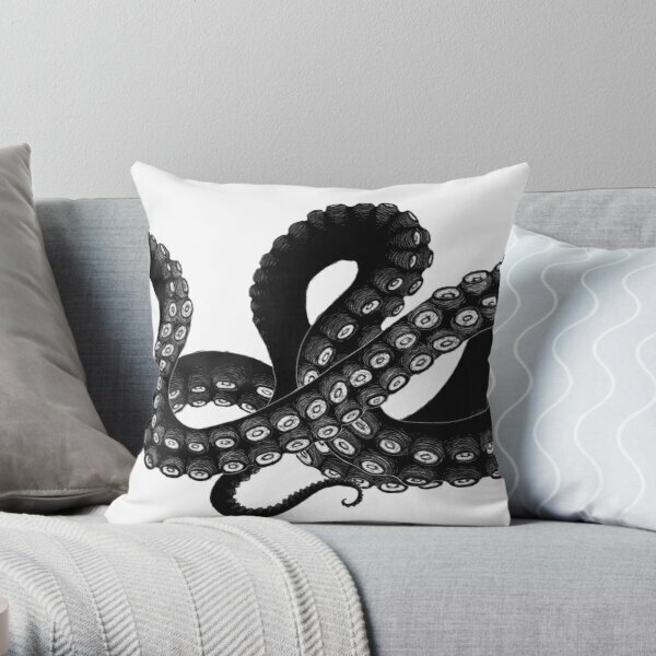 Obter kraken macio decorativo lance travesseiro capa para almofadas de casa não incluído