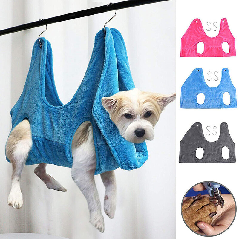 One Piece Design Fabric Breathable Cat Hanging Bed for Bathing Cat Dog Pet Hammock Hanging Bed 3 Colors Grey