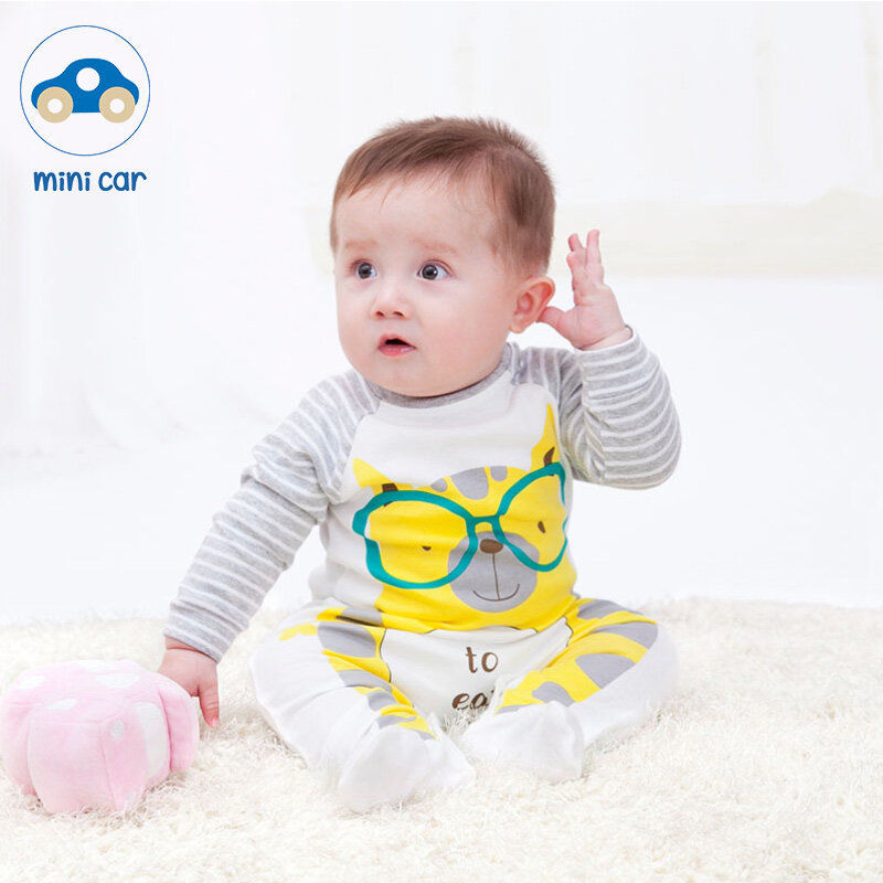 Baby's one piece clothes baby cartoon Romper new baby's outdoor clothes long sleeve climbing clothes spring and autumn package f