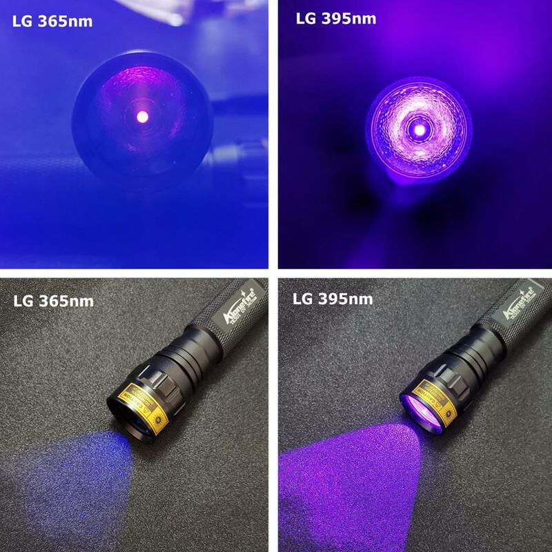 AloneFire-luz ultravioleta SV004 LG de alta potencia, linterna uv negra de 10W, 365nm/395nm, Detector de manchas de orina de mascotas, escorpión
