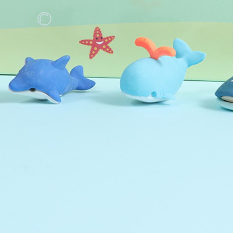 6 pezzi di una gomma, serie di mondo subacqueo di forme Creative di simpatici cartoni animati, articoli di cancelleria, esame per studenti nuovo 2021
