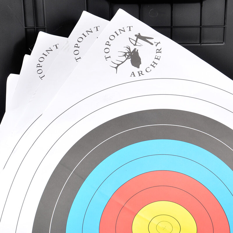Tiro con l'arco Standard Target Paper Full Rings Single Spot Shooting 10pcs per accessori per tiro con l'arco all'aperto