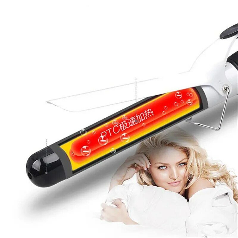 Profesjonalny biały lokówka do włosów LCD regulacja temperatury do włosów lokówka do zawijania włosów narzędzia do stylizacji włosów Dropshipping 20