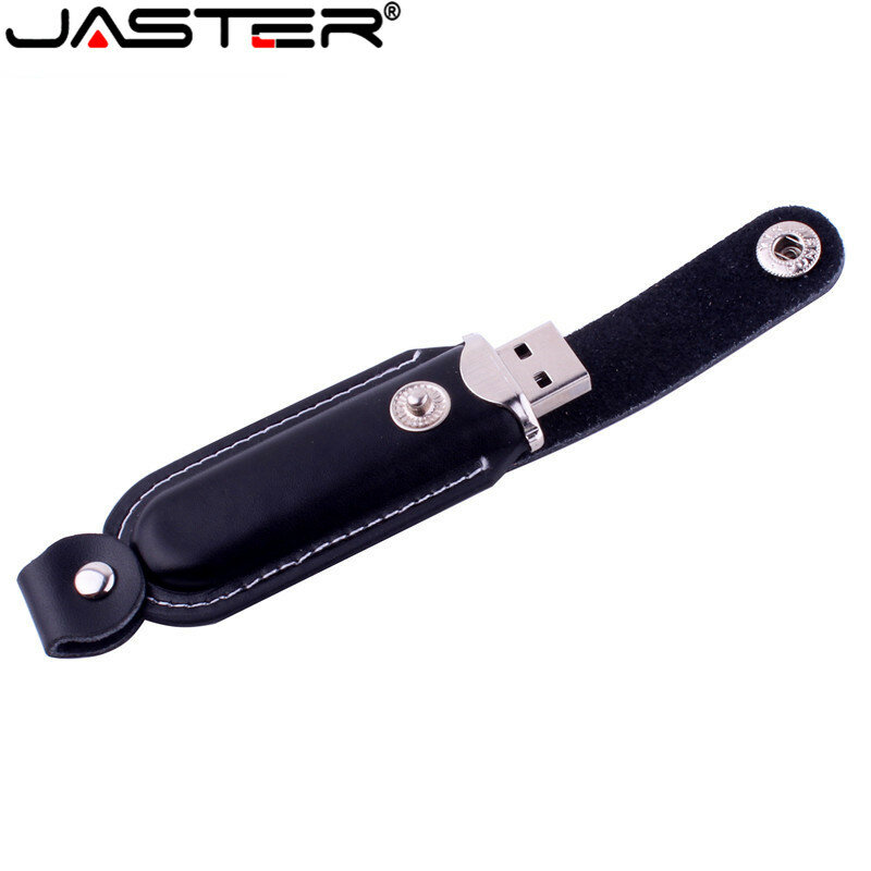 Jaster promoção moda couro única fivela capa usb flash drive 2.0 4gb 8gb 16gb 32gb 64gb memória de armazenamento externo vara