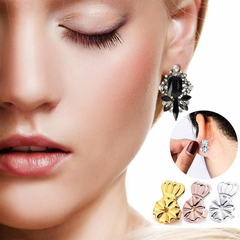 2019 Earring Lifters 3 Pairs of Adjustable Earring Lifts (2 Pair of Sterling Silver and 1 Pair of 18K Gold Plated) Ear Lobe Ster