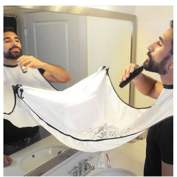 120x80cm homem avental do banheiro barba preta avental cabelo barbear avental para o homem à prova dwaterproof água floral pano de limpeza doméstica protecter
