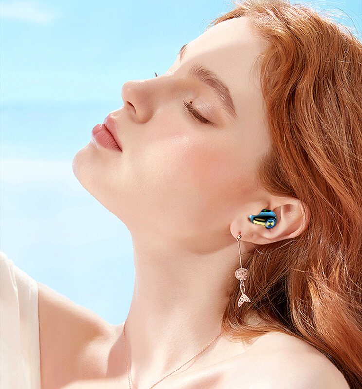 Auriculares inalámbricos Bluetooth con soporte tipo C, Auriculares deportivos impermeables de alta fidelidad con estuche de carga y Control de llave