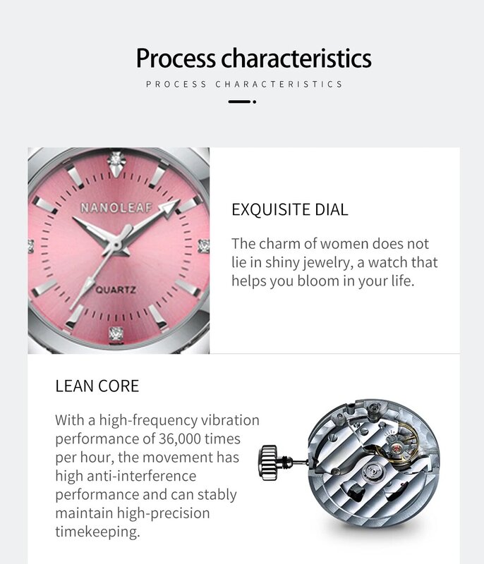 女性用クォーツ時計,ピンクの時計,耐水性,ステンレススチール,クラシック