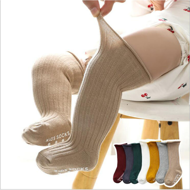 새로운 무릎 길이 긴 다리 따뜻하게 양말 여아용 남아용, 패션 봄 가을 양말, 신생아 아기 양말, 2021