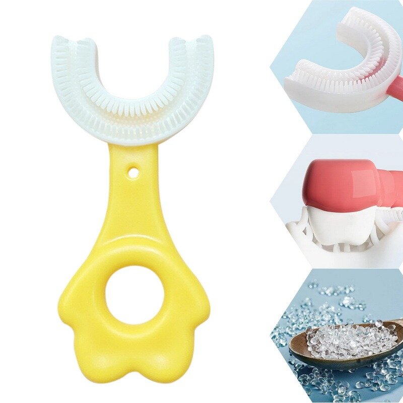 Spazzolino da denti per bambini spazzolino da denti a forma di U denti Smart 360 gradi cura orale pulizia Barush Baby Grooming Kit sanitario