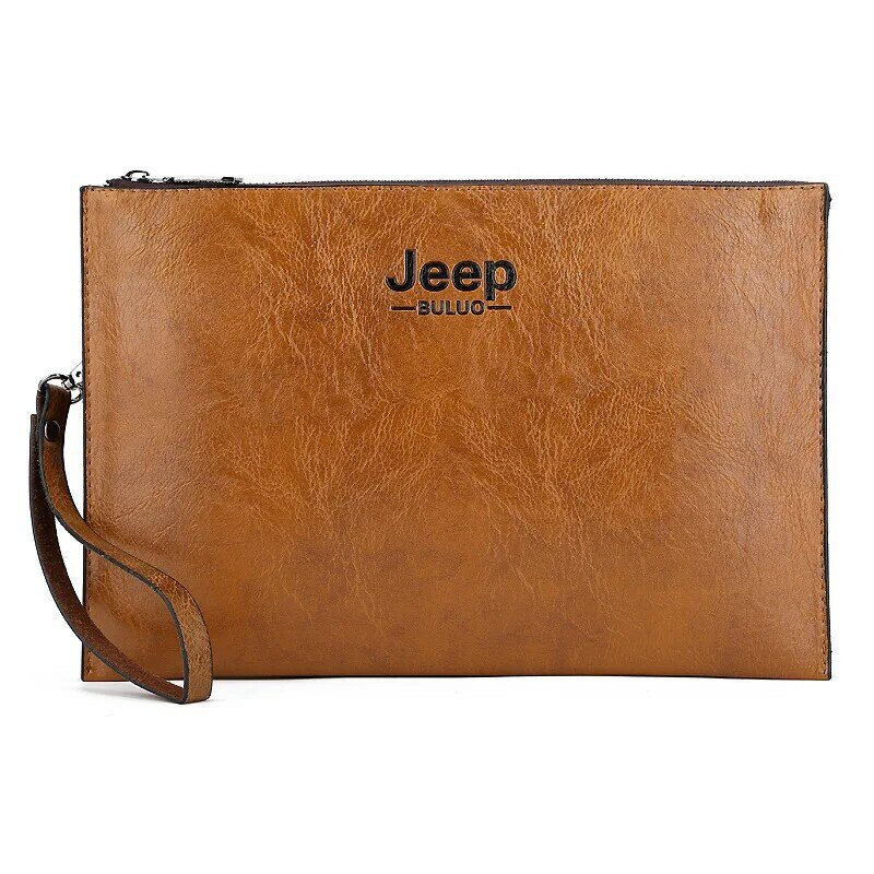Jeep Buluo Mode Zakelijke Stijl Mannen Handtas Zachte Pu Lederen Clutch Bag Mannelijke Kaart Portefeuilles Elegante Leisure Stijlvolle Mannen pouch