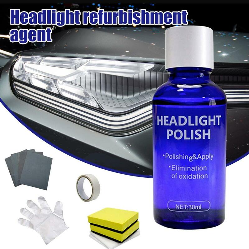 New 30ML Car Headlight Lamp Scratch Restoration Polish Repair Liquid Tool Kit Car Light Cleaner Car Headlight Polish Liquid Tool