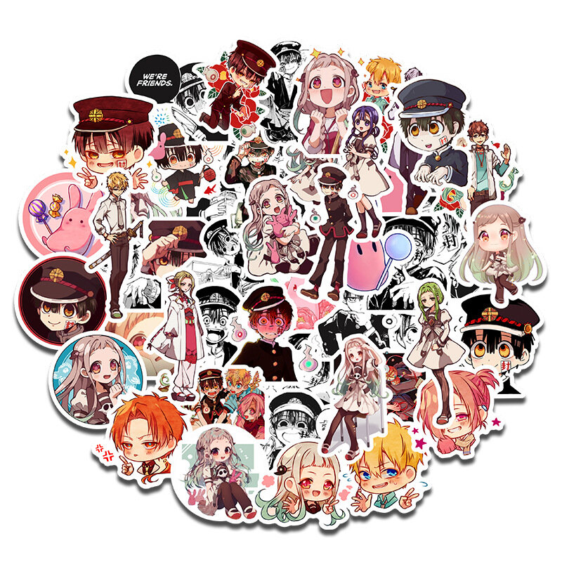 Pegatina de Hanako Kun de Anime japonés, insignia de Cosplay, Yugi, Amane, Nene, Yashiro, dibujos animados, bonito cuaderno, etiquetas para teléfono