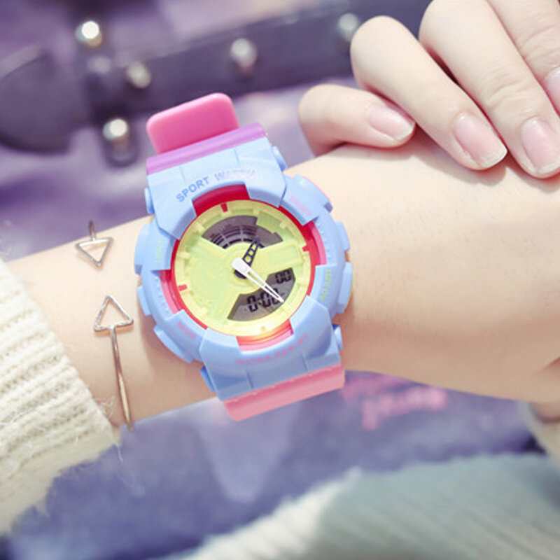 Desain Klasik S SHOCK Jam Tangan Olahraga untuk Wanita QUARTZ Digital Watch Pria Jelly Clock Reloj Mujer Tahan Air Blaus Masculino