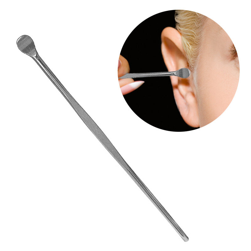 10 قطعة الفولاذ المقاوم للصدأ خلال أذني الشمع Curette مزيل الأذن نظافة تنظيف أدوات الرعاية الصحية