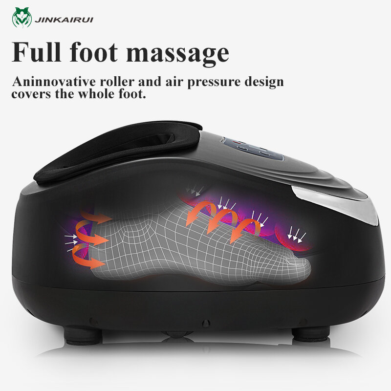 Jinkairui EU ปลั๊กไฟฟ้า Antistress Foot Massager Vibrator เครื่องนวดความร้อนอินฟราเรดบำบัดอุปกรณ์