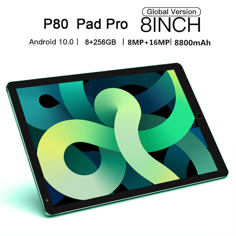 Tableta P80 de 8GB de RAM, 256GB de ROM, Android, 8 pulgadas, mtk6797, 10 núcleos, llamadas telefónicas, GPS, portátil