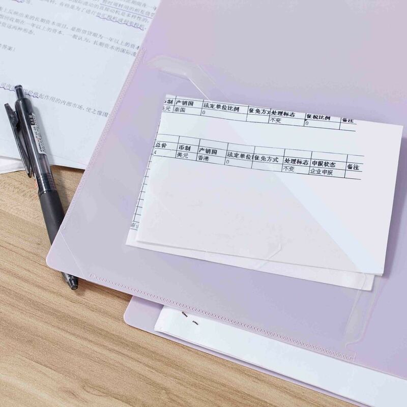 다채로운 A4 폴더 고품질 Office 편지지 학생 용품 쓰기 보드 테스트 용지 파일 저장소 단일 클립 폴더