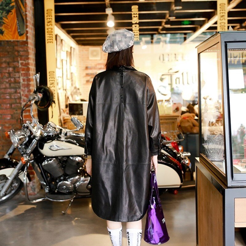 女性のためのセクシーな革のジャケット,バットウィングスタイルのジャケット,ベルト付きの革のジャケット,新しい春のコレクション